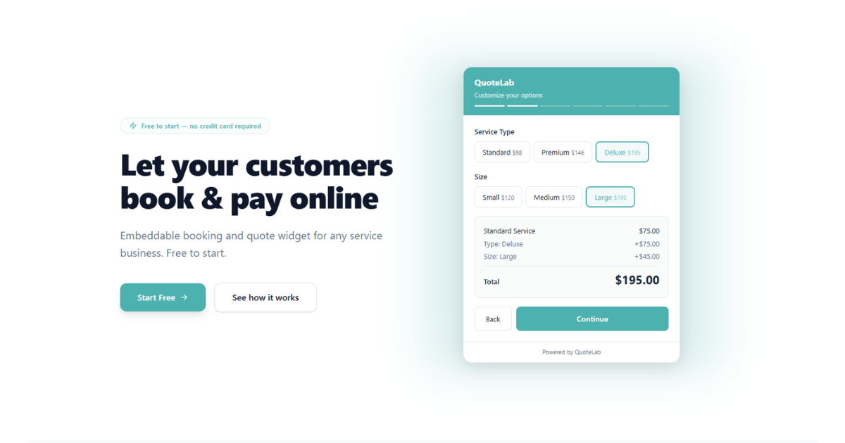 Collect Online Bookings & Payments